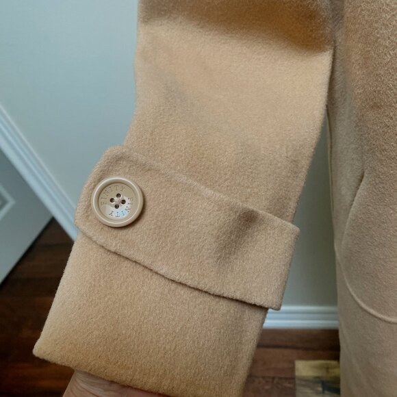 NWT Women’s Camel Double Sided Wool Coat with Hood Winter Overcoat - Picture 2 of 9